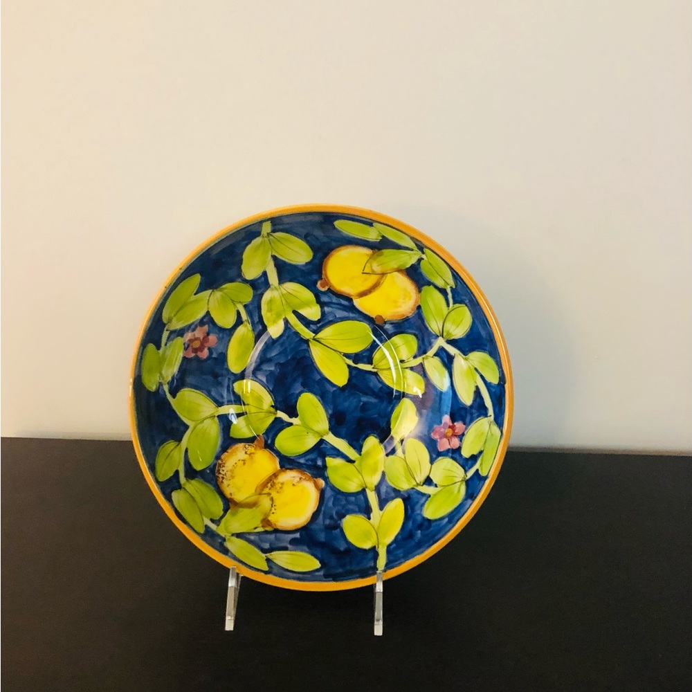 Vintage Bowl hand painted Italian inspired by Tuscan ceramics. Yapacunchi.